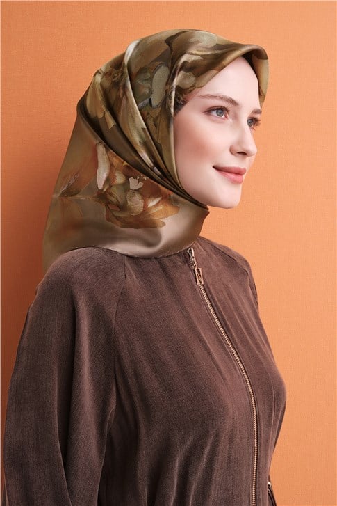 Armine Saf İpek Twill Eşarp 9611D 02