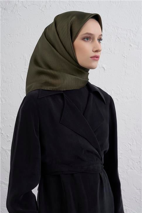 Armine Soyut Desenli Saf İpek Twill Eşarp 9415D 03