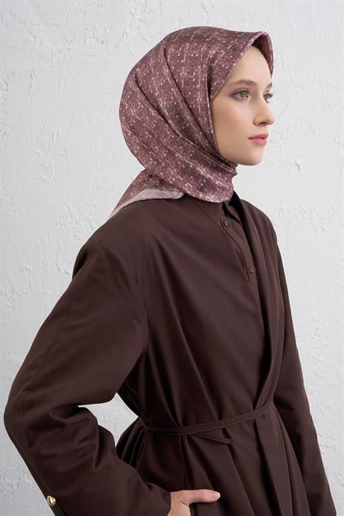 Armine Soyut Desenli Saf İpek Twill Eşarp 9405D 32