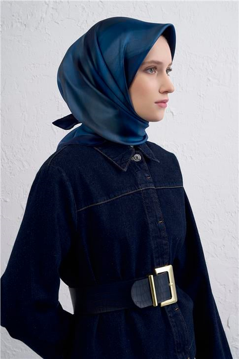 Armine Soyut Desenli Saf İpek Twill Eşarp 9436D 81