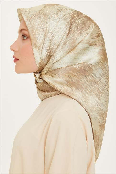 Armine Soyut Desenli Sura Saf İpek Eşarp 9221D 36