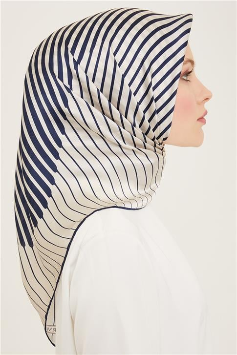 Armine Soyut Desenli Twill İpek Eşarp 24Ya9158 01