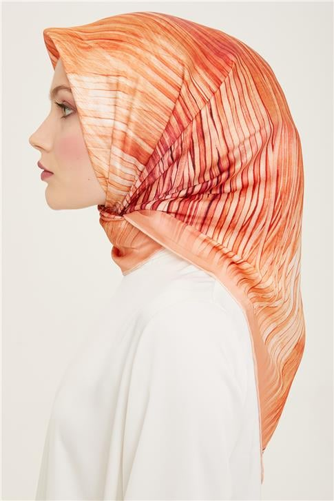 Armine Soyut Desenli Twill İpek Eşarp 24Ya9143 7 55