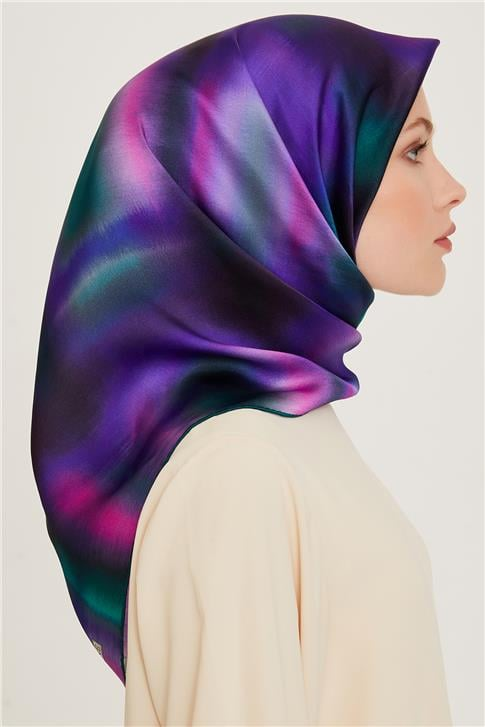 Armine Soyut Desenli Twill Saf İpek Eşarp 9229D 52