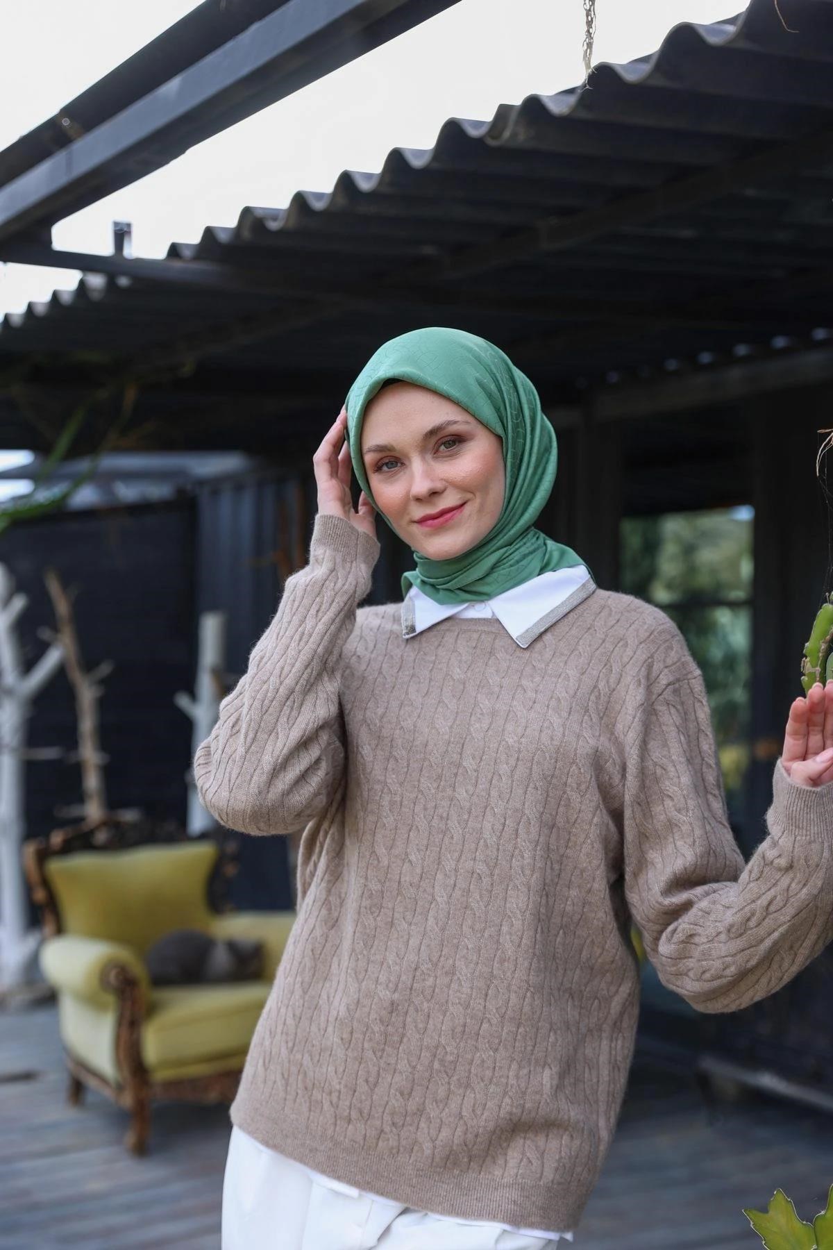 Celina Jakar Eşarp Deniz Yeşil 9902-11