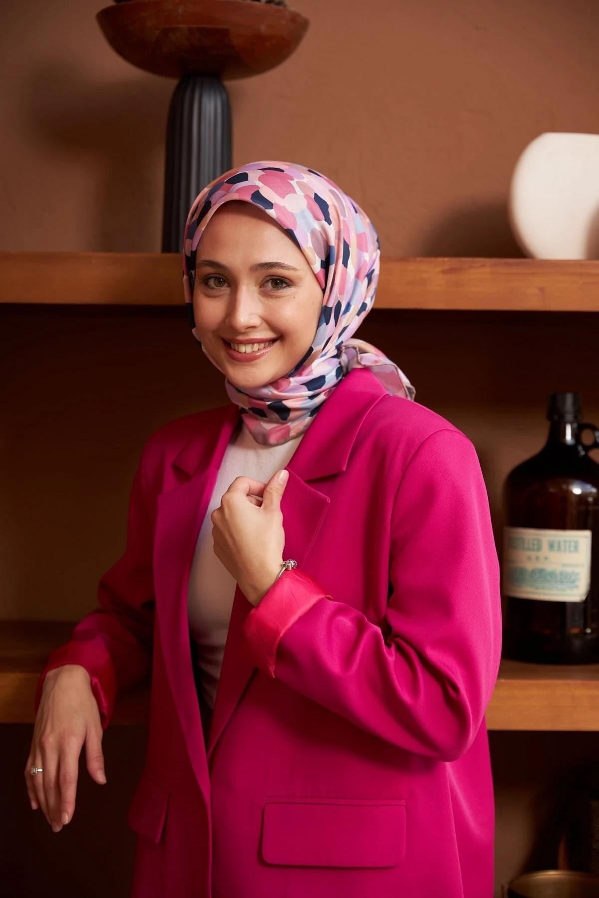 Colorday Puan Soft Eşarp Mor Pembe 1161-13