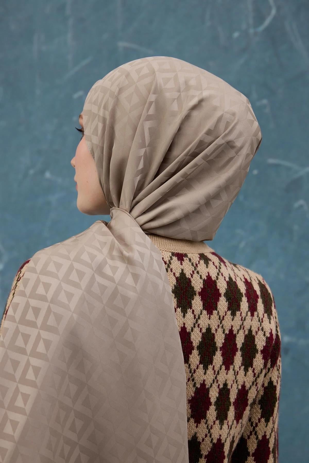 Fall Winter İpeksi Jakar Şal Camel 9019-29