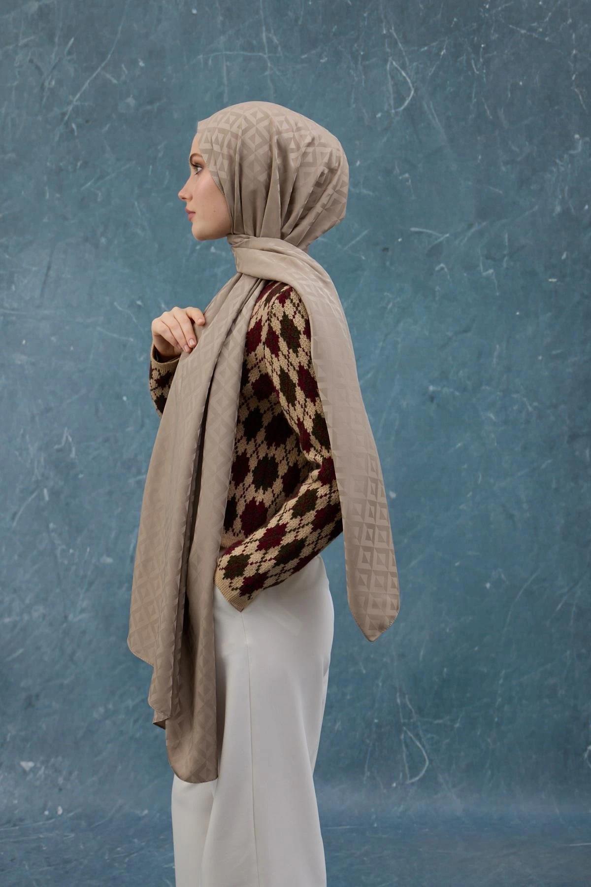 Fall Winter İpeksi Jakar Şal Camel 9019-29