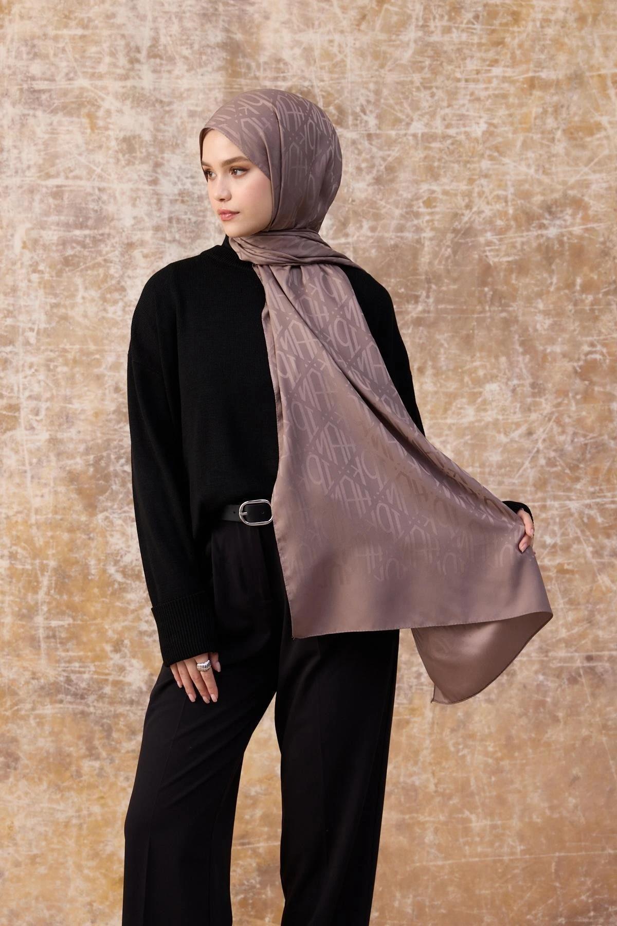 Fall Winter İpeksi Jakar Şal Sepia 9020-31