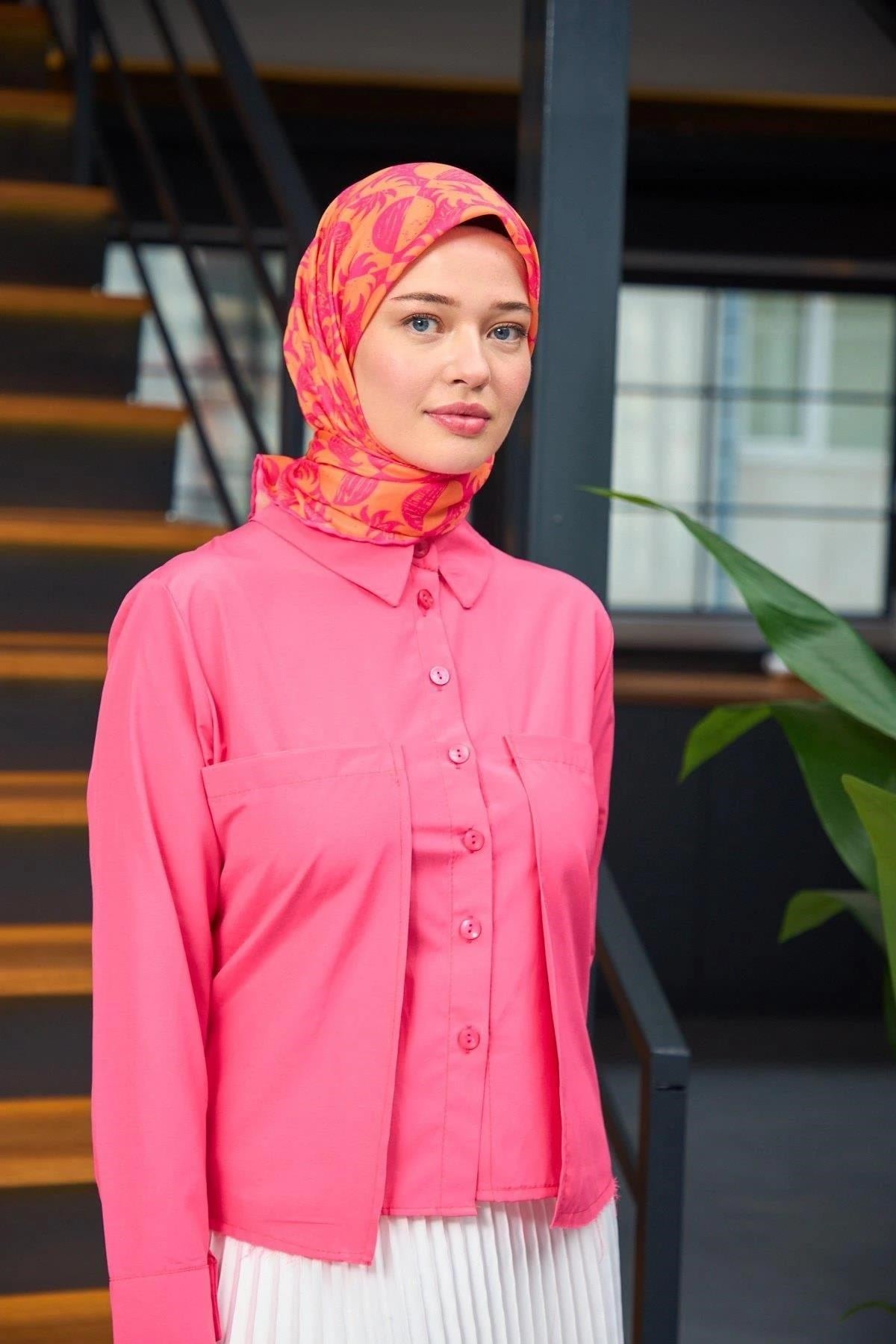 Harmony Collection Soft Eşarp Pembe Hardal 1182-09