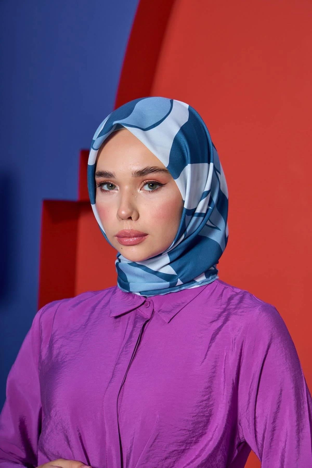 Marrakech Koleksiyon Soft Eşarp Gece Mavi 1207-02