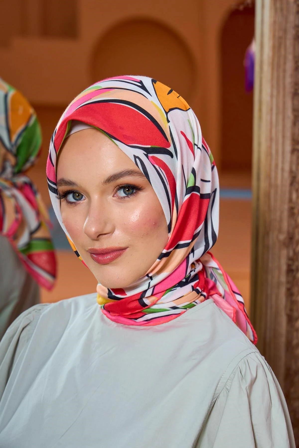 Marrakech Koleksiyon Soft Eşarp Mercan Yeşil 1199-15
