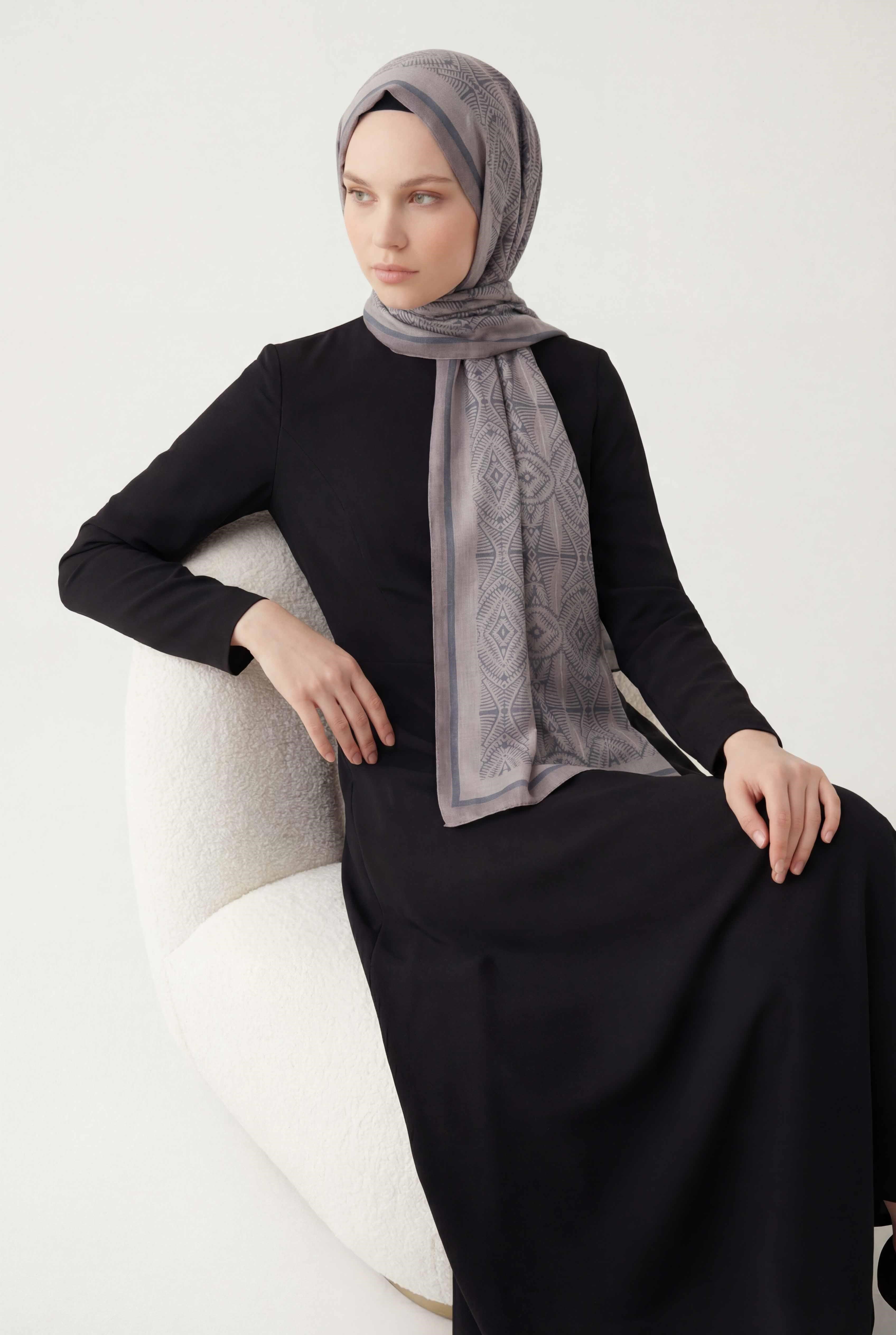 Nature Desen Soluk Lila 75X195 Soft Şal