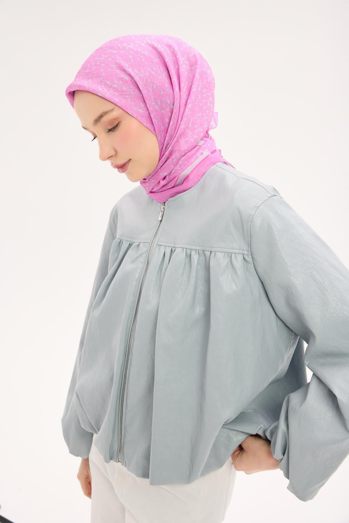 Olinda Eşarp Yonca Desen Pembe 90x90