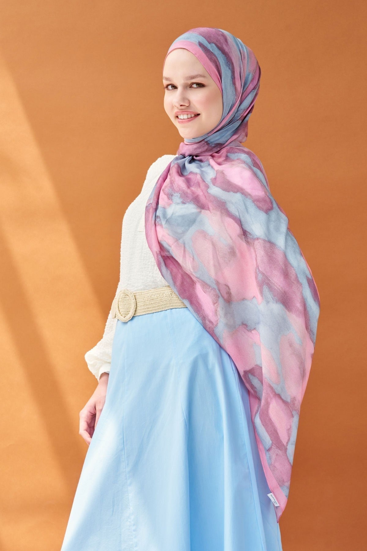 Riva Şal Tencel Cloud Pembe
