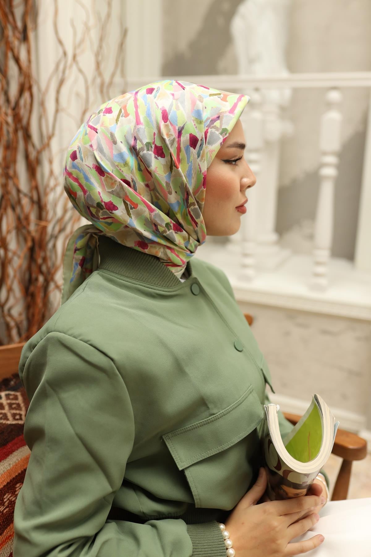 Silk Home Organik Pamuk İpek Eşarp 79012-16