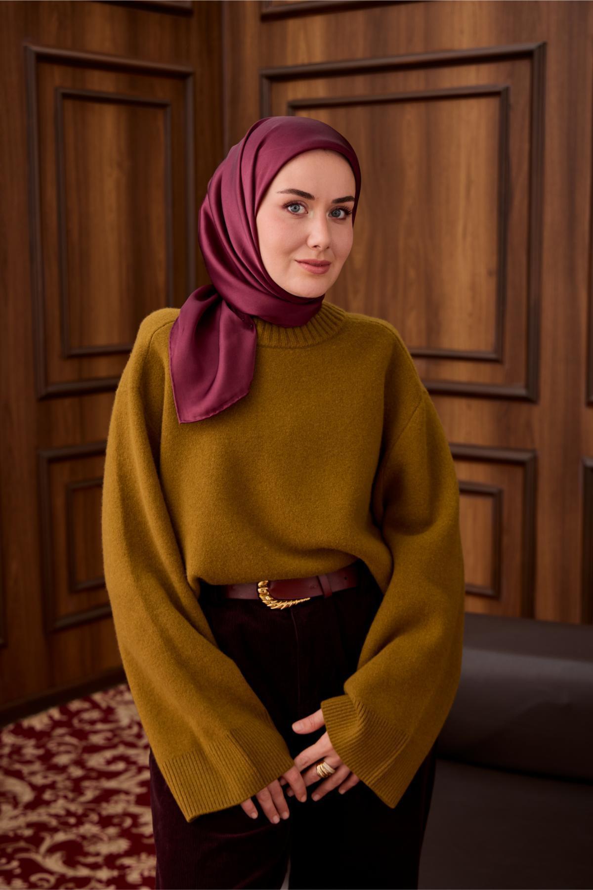 Silk Home Sura İpek Eşarp 11416-S17 Mürdüm