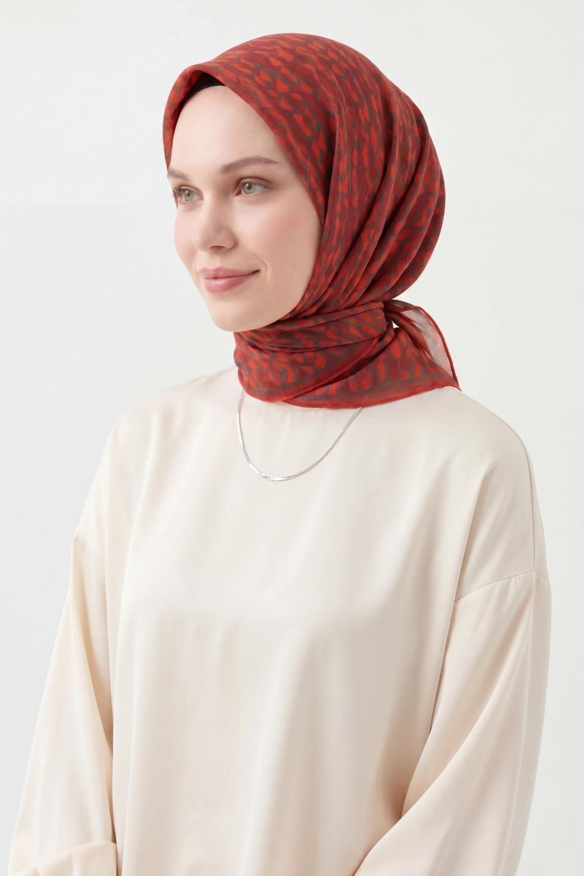 Soft Eşarp Flow Bordo
