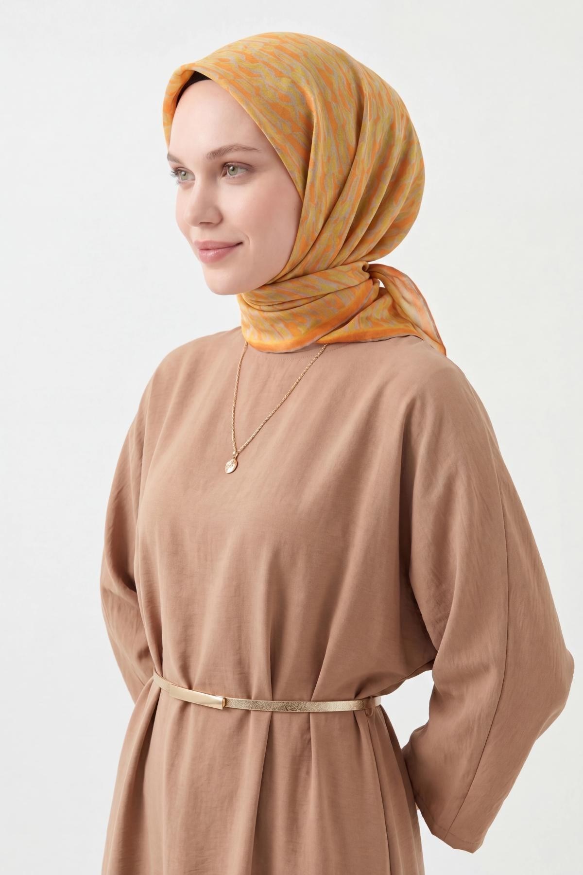Soft Eşarp Flow Turuncu
