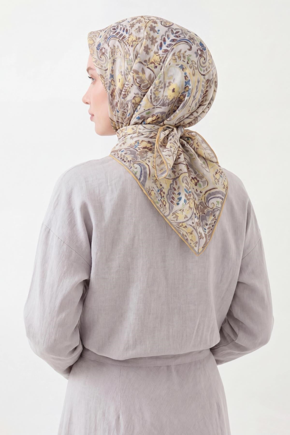 Soft Eşarp Perla Açık Sarı 90x90