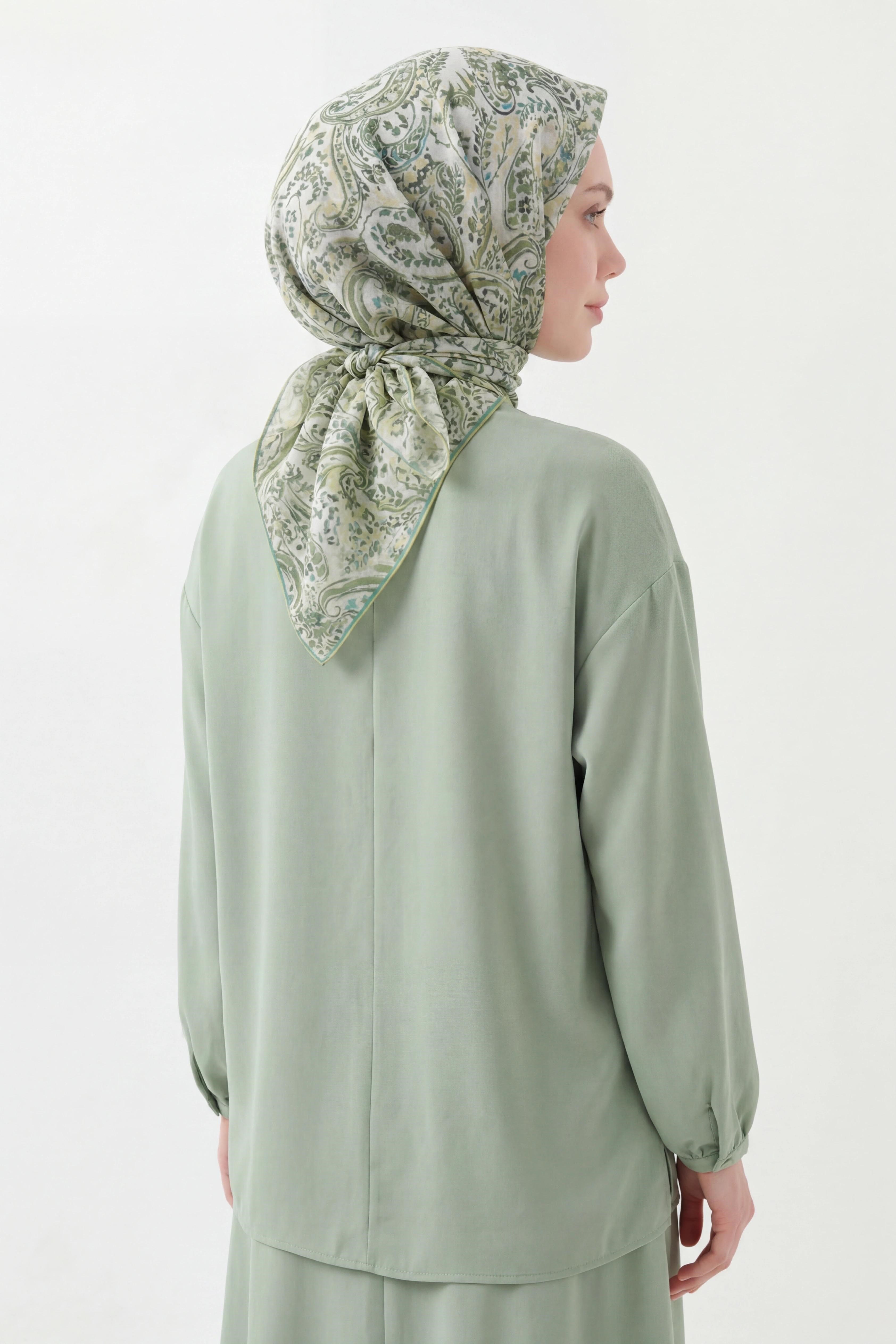 Soft Eşarp Perla Açık Yeşil 90x90