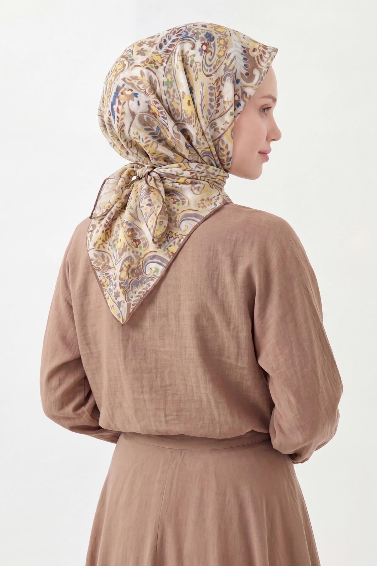 Soft Eşarp Perla Sarı 90x90