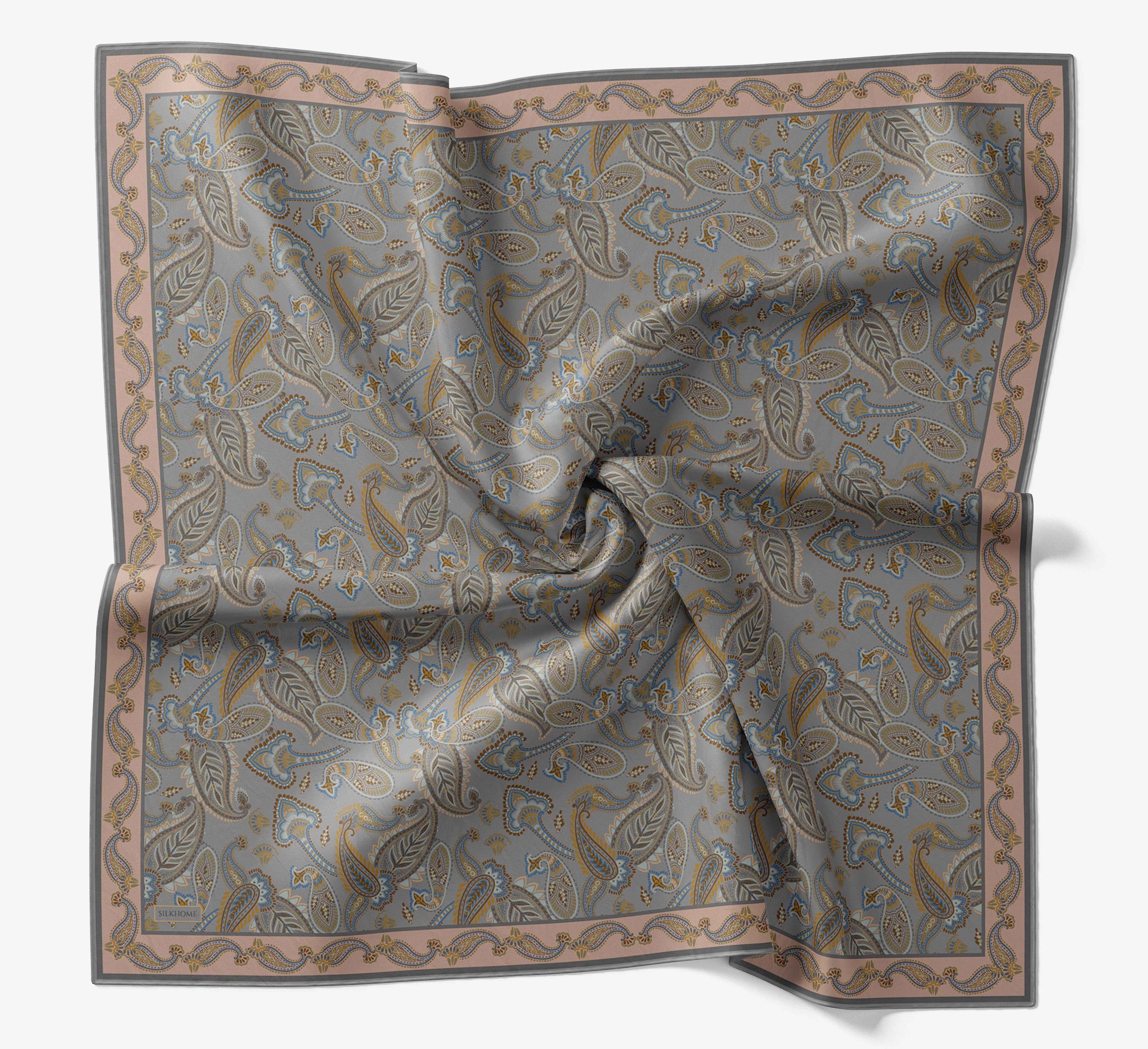Soft Eşarp Şal Motif Koyu Gri