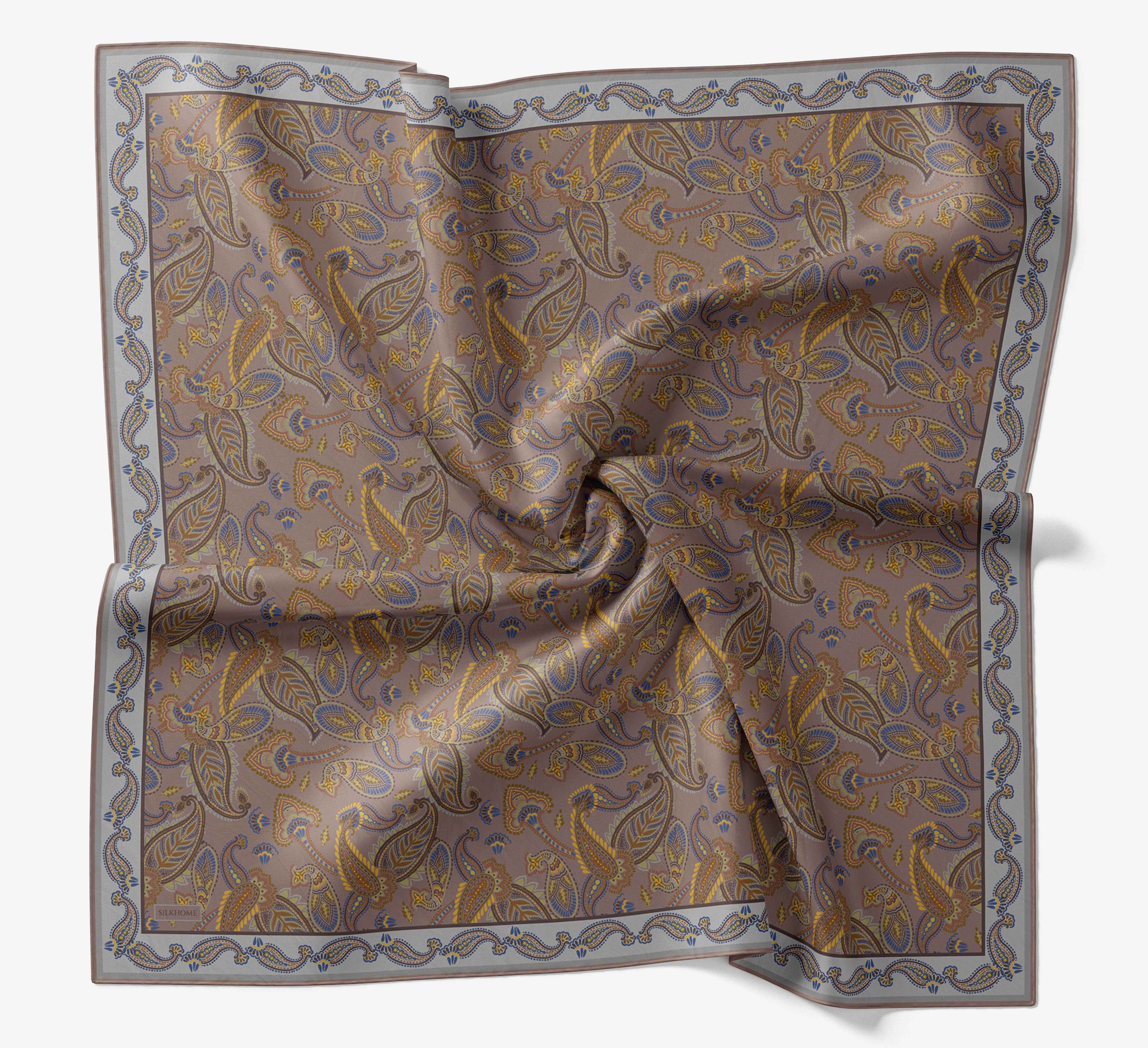 Soft Eşarp Şal Motif Pudra Vizon
