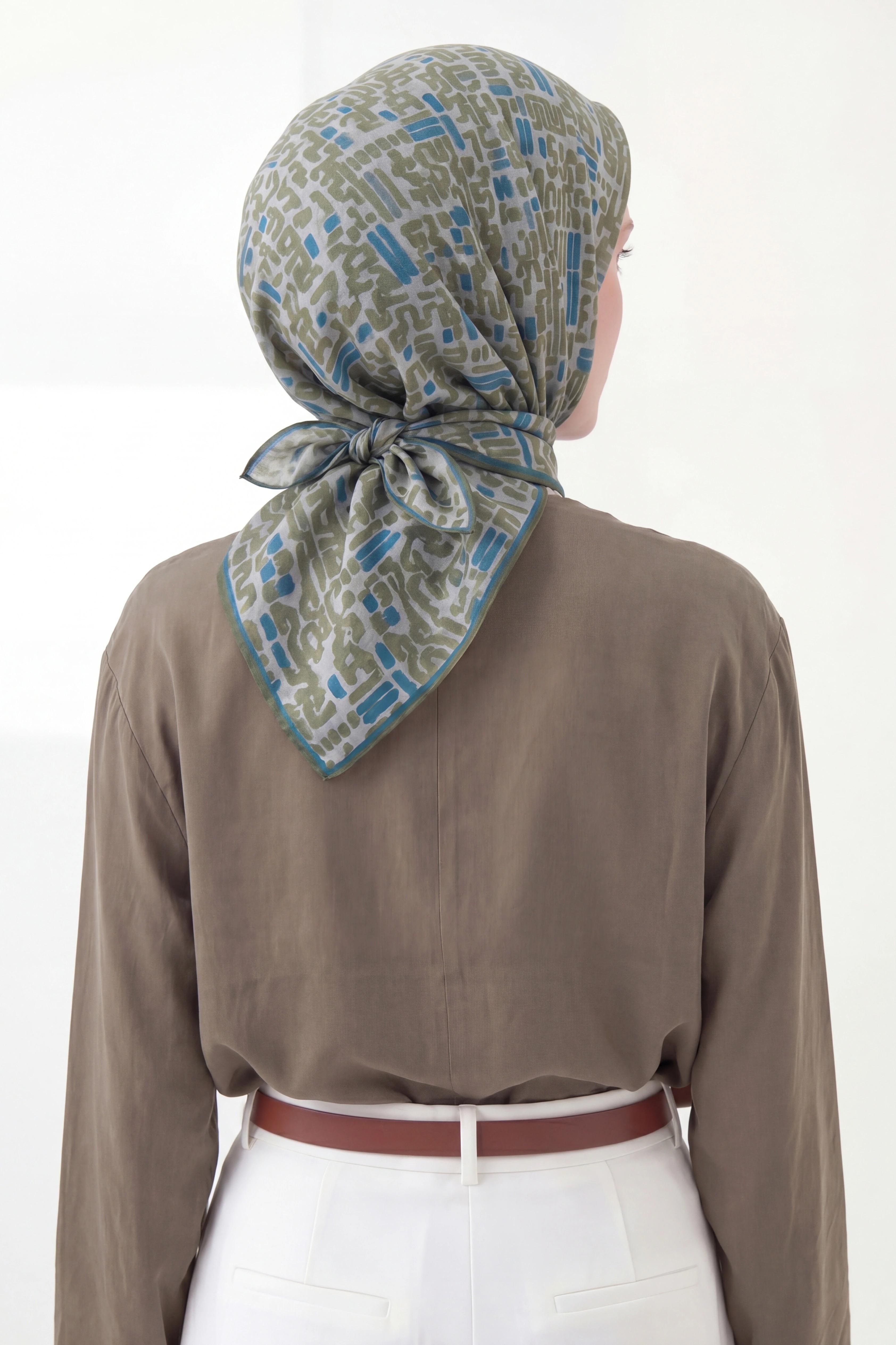 Soft Eşarp Soyut Yeşil