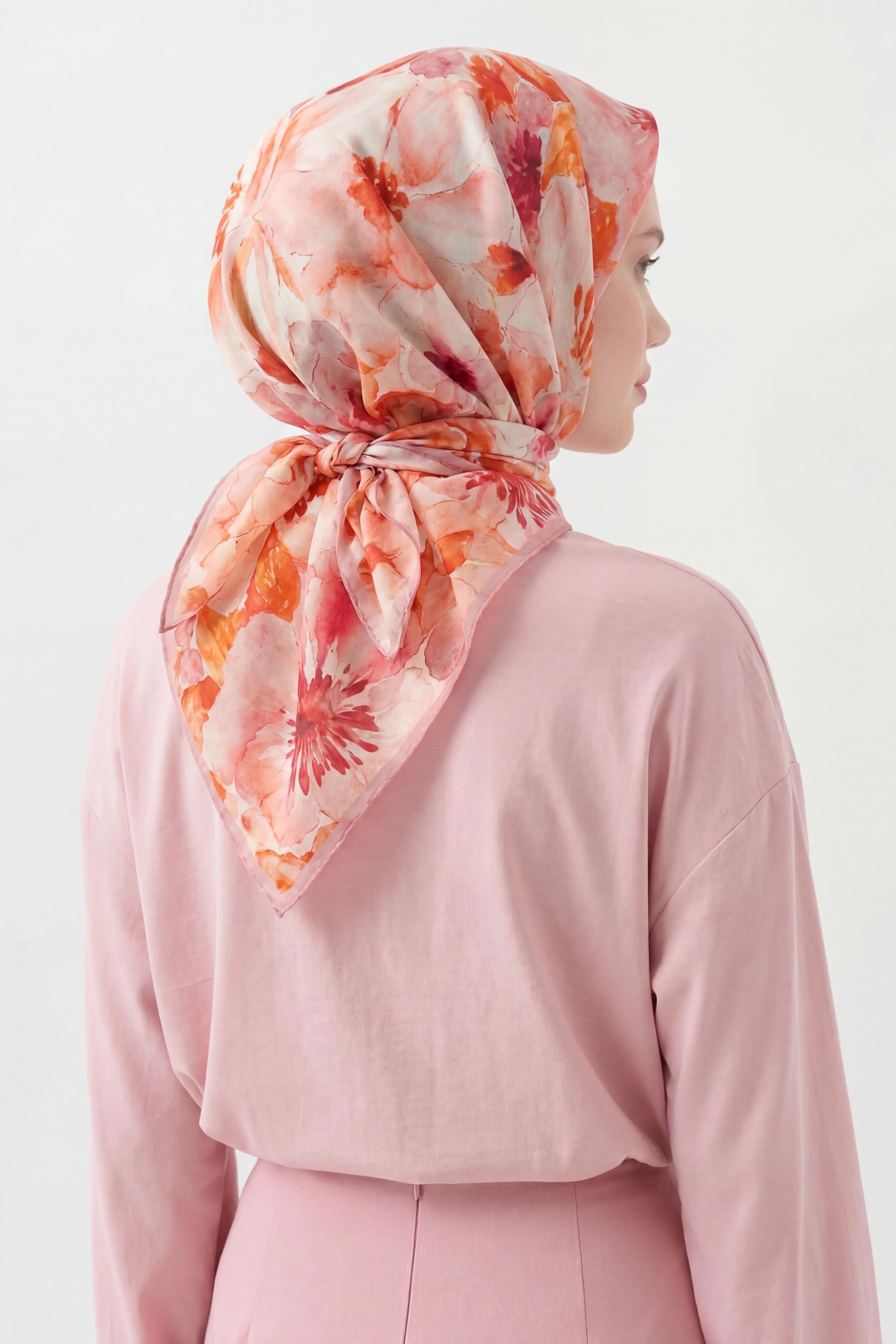 Soft Eşarp Suluboya Turuncu 90x90
