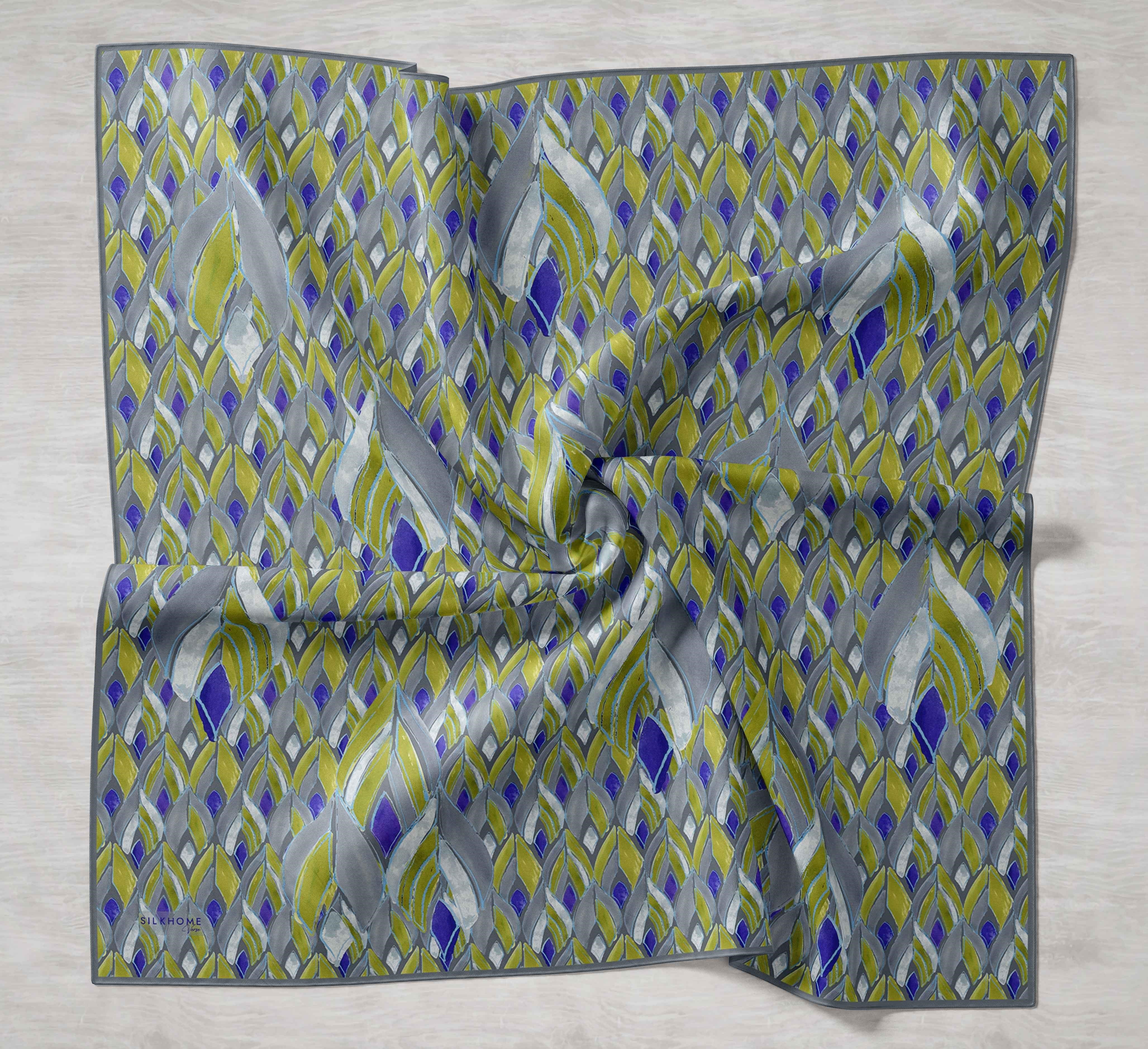 Twill İpek Eşarp Serenit Asit Yeşili 90x90