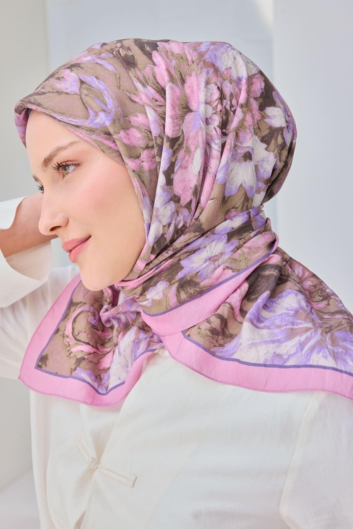 Velora Eşarp Fleur Pembe