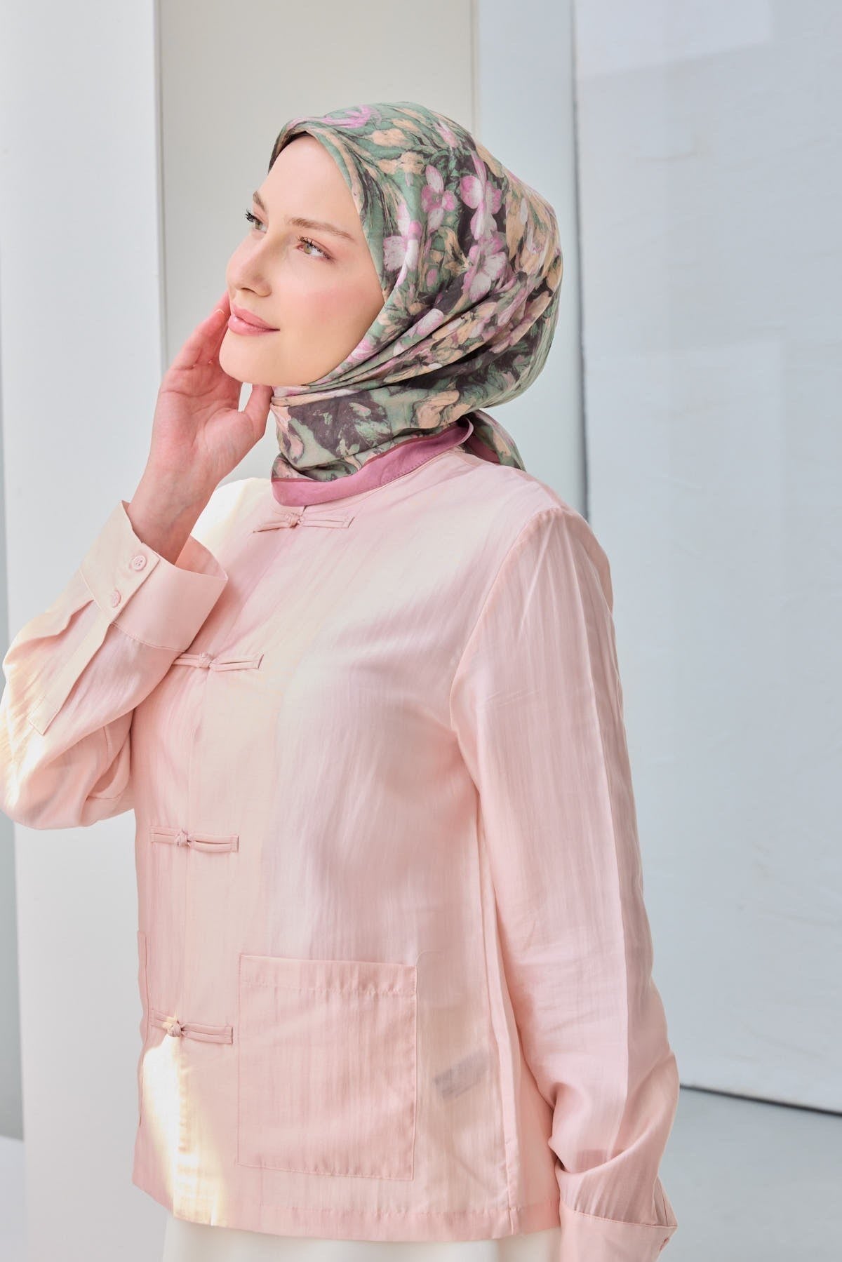 Velora Eşarp Fleur Yeşil