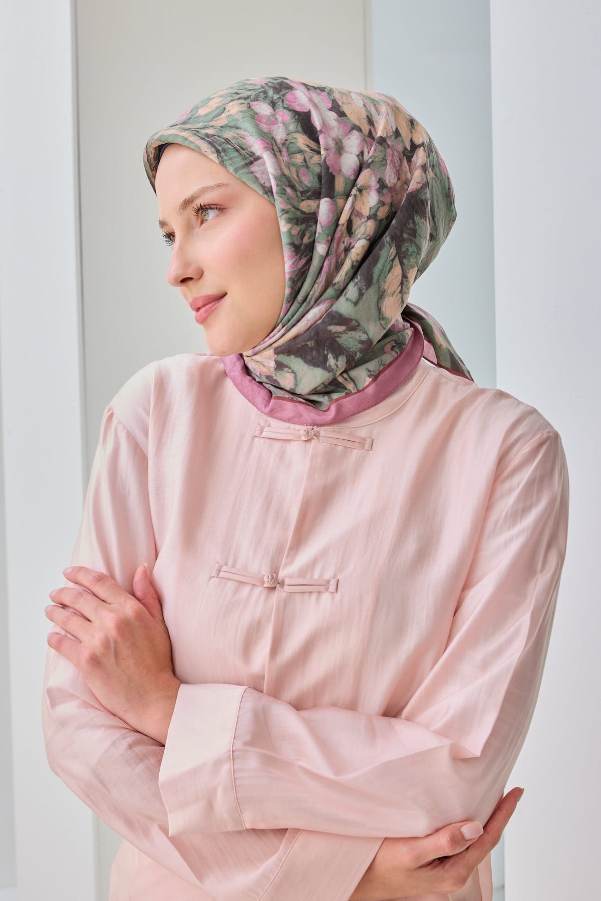Velora Eşarp Fleur Yeşil