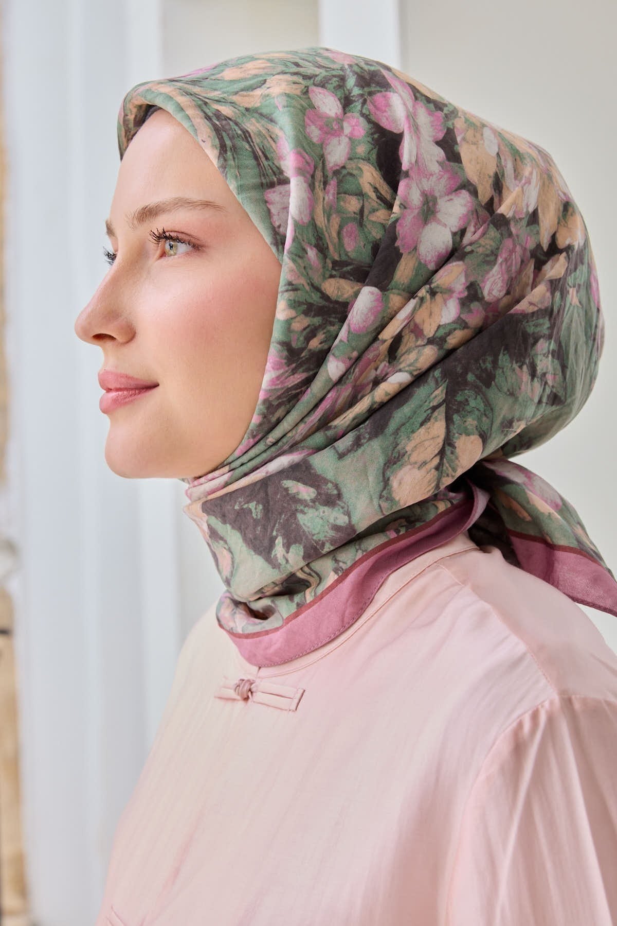 Velora Eşarp Fleur Yeşil
