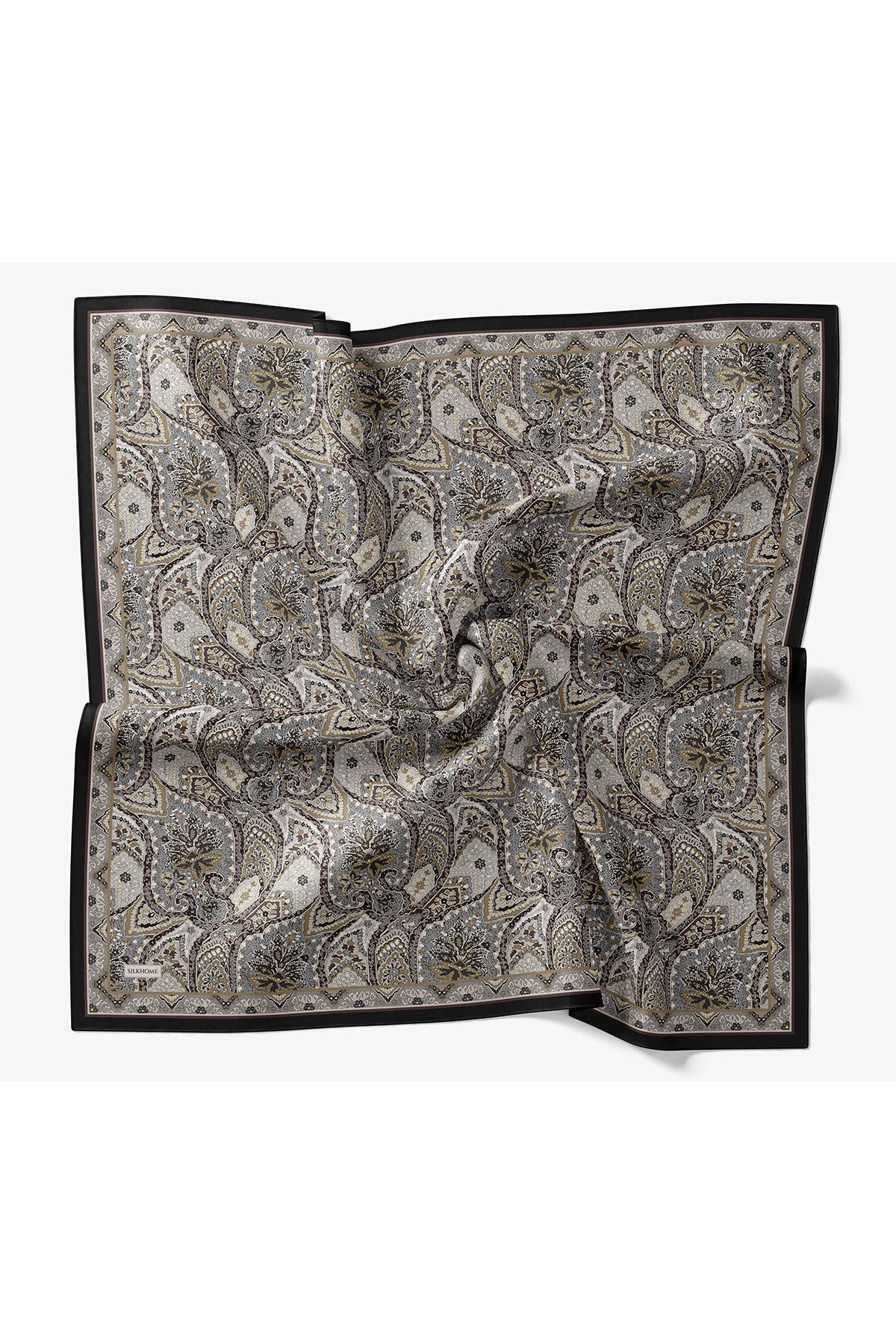 Velora Eşarp Vintage Paisley Siyah