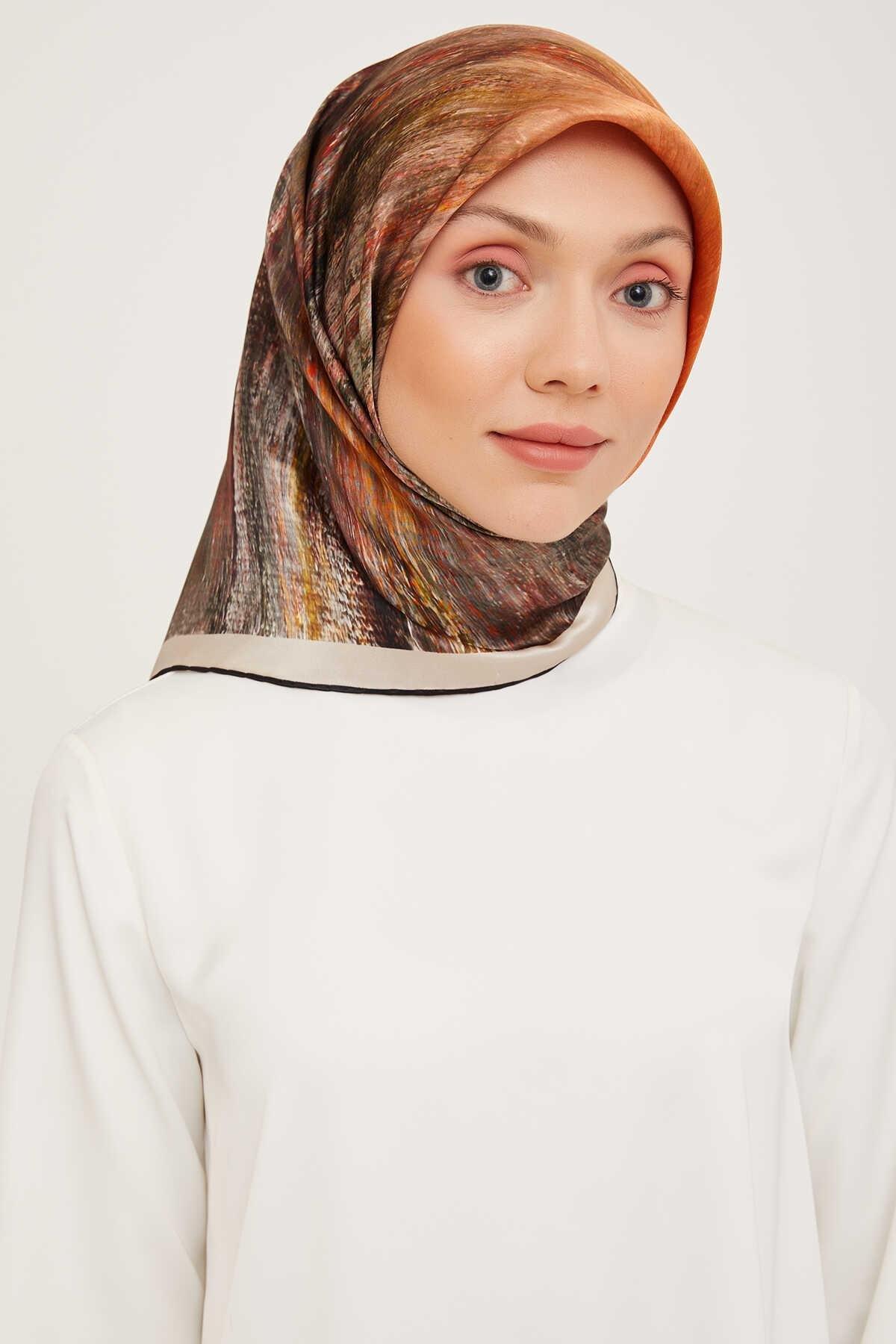 Armine Nostalji Serisi Twill İpek Eşarp 9012-01NT