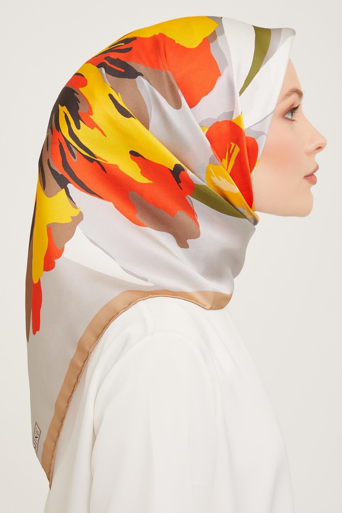 Armine Nostalji Serisi Twill İpek Eşarp 9042-32NT