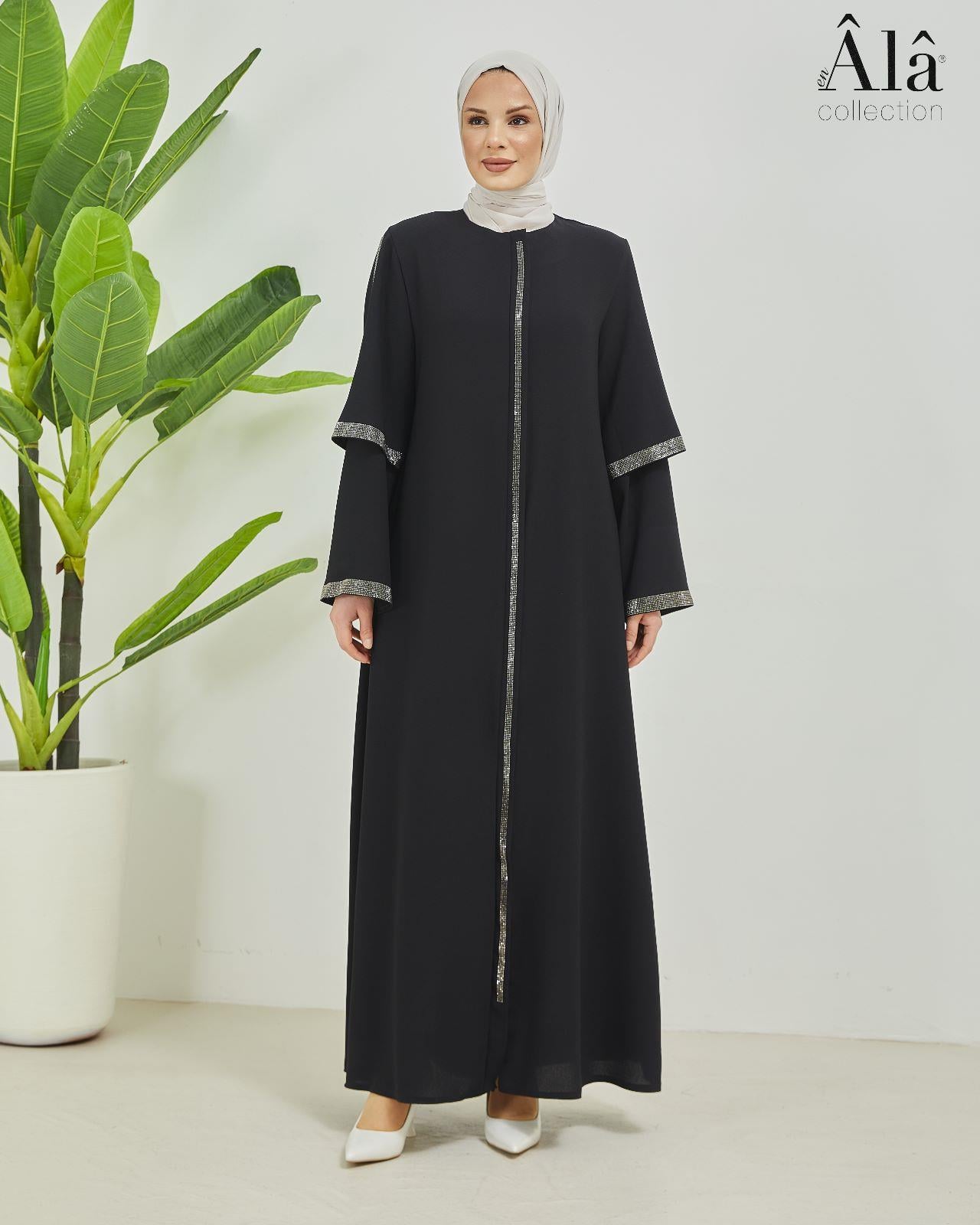 Çift kol taşlı model ferace