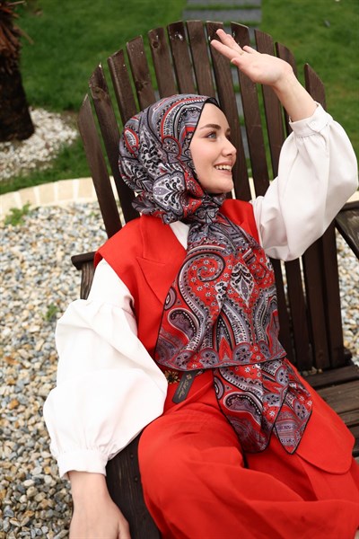%100 Vual İpek Şal 441001-12