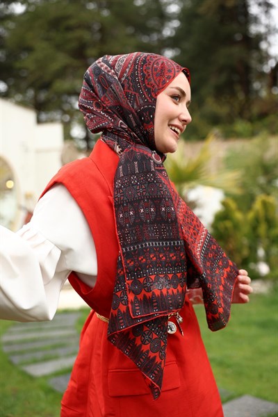 %100 Vual İpek Şal 441002-10
