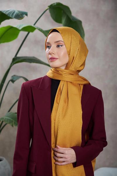 Alesa Desen İpeksi Jakar Şal Altuni 9003-09
