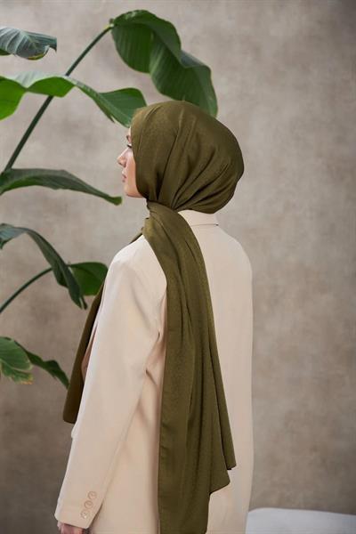Alesa Desen İpeksi Jakar Şal Kahverengi 9003-15