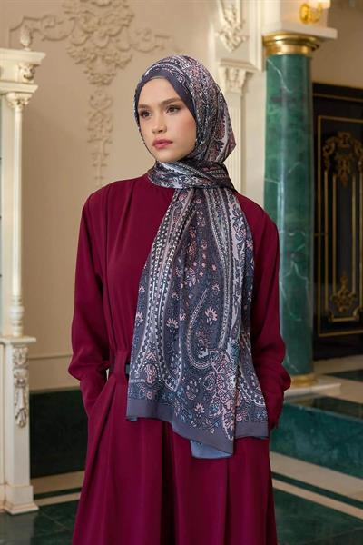 Antrasit Hint Vual Şal - 5009-09
