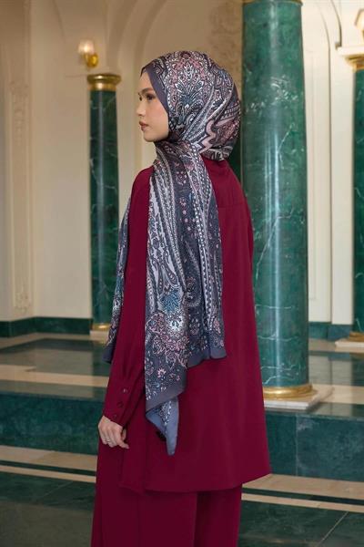 Antrasit Hint Vual Şal - 5009-09
