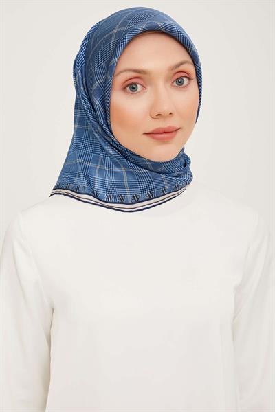 Armine - İpek Eşarp 2023/2024 Sonbahar Kış Sura İpek Mavi 9029-03