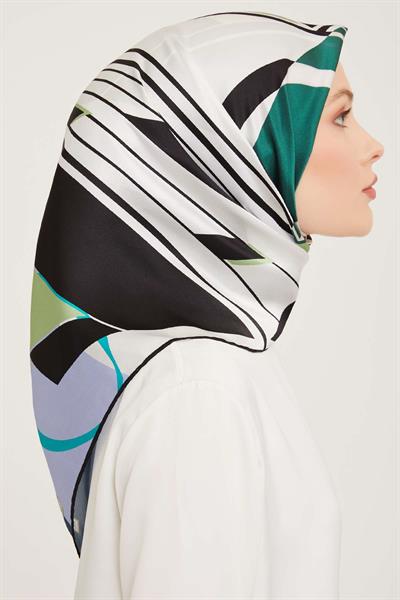 Armine - İpek Eşarp 2023/2024 Sonbahar Kış Sura İpek Mavi 9050-58