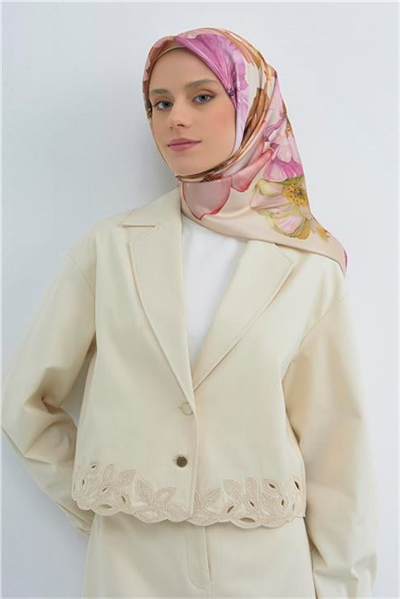 Armine  Saf İpek Twill Eşarp 9503D 01