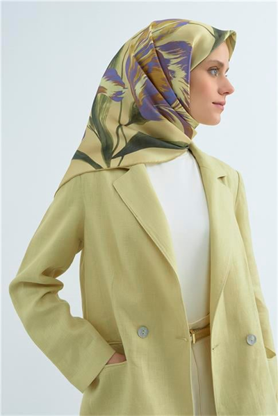 Armine  Saf İpek Twill Eşarp 9506D 01