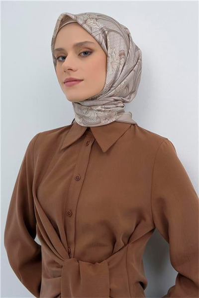 Armine  Saf İpek Twill Eşarp 9512D 01